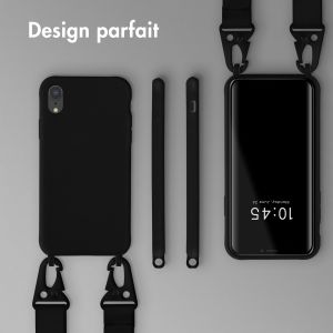 Selencia Coque silicone avec cordon amovible iPhone Xr - Noir