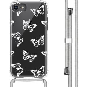 iMoshion Coque Design avec cordon iPhone SE (2022 / 2020) / 8 / 7 - Butterfly