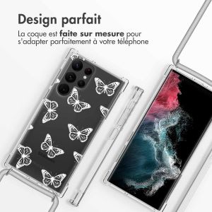 iMoshion Coque Design avec cordon Samsung Galaxy S22 Ultra - Butterfly