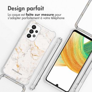 iMoshion Coque Design avec cordon Samsung Galaxy A33 - White Marble
