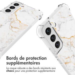 iMoshion Coque Design avec cordon Samsung Galaxy S22 - White Marble