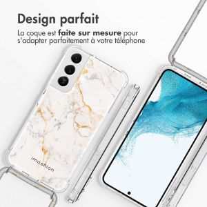 iMoshion Coque Design avec cordon Samsung Galaxy S22 - White Marble