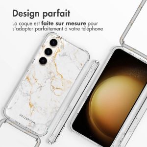 iMoshion Coque Design avec cordon Samsung Galaxy S23 - White Marble