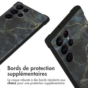 iMoshion Coque Design avec cordon Samsung Galaxy S22 Ultra - Black Marble