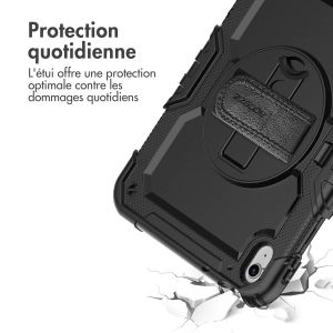 Accezz ﻿Coque arrière robuste avec bandoulière iPad 10 (2022) 10.9 pouces - Noir