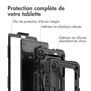 Accezz ﻿Coque arrière robuste avec bandoulière Samsung Galaxy Tab A7 Lite - Noir