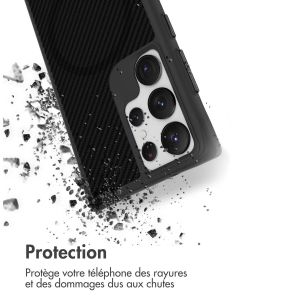iMoshion Rugged Hybrid Carbon Case avec MagSafe Samsung Galaxy S23 Ultra - Noir