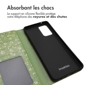 iMoshion ﻿Étui de téléphone portefeuille Design Samsung Galaxy A52(s) (5G/4G) - Green Flowers