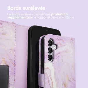 iMoshion ﻿Étui de téléphone portefeuille Design Samsung Galaxy A14 (5G/4G) - Purple Marble