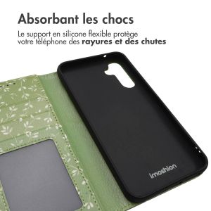 iMoshion ﻿Étui de téléphone portefeuille Design Samsung Galaxy A34 (5G) - Green Flowers