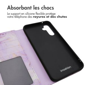 iMoshion ﻿Étui de téléphone portefeuille Design Samsung Galaxy A34 (5G) - Purple Marble