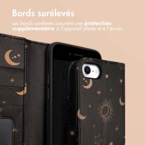iMoshion ﻿Étui de téléphone portefeuille Design iPhone SE (2022 / 2020) / 8 / 7 / 6(s) - Sky Black