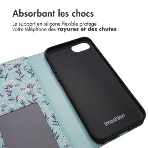 iMoshion ﻿Étui de téléphone portefeuille Design iPhone SE (2022 / 2020) / 8 / 7 / 6(s) - Blue Flowers