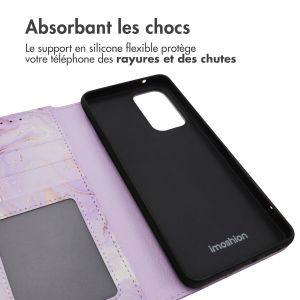 iMoshion ﻿Étui de téléphone portefeuille Design Samsung Galaxy A53 - Purple Marble