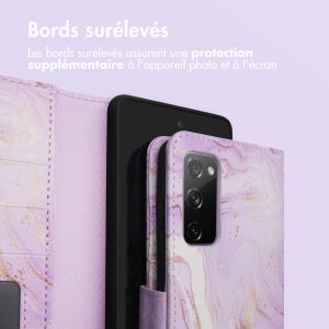 iMoshion ﻿Étui de téléphone portefeuille Design Samsung Galaxy S20 FE - Purple Marble