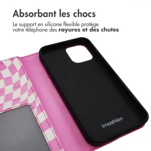 iMoshion ﻿Étui de téléphone portefeuille Design iPhone 12 (Pro) - Retro Pink