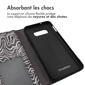 iMoshion ﻿Étui de téléphone portefeuille Design Samsung Galaxy S10e - Black And White