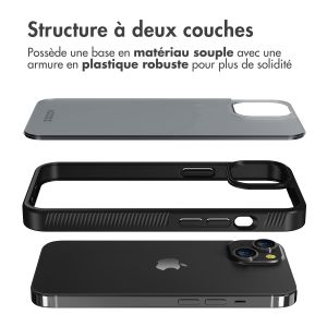 Accezz Coque Givrée Robuste iPhone 14 - Noir