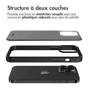 Accezz Coque Givrée Robuste iPhone 14 Pro Max - Noir