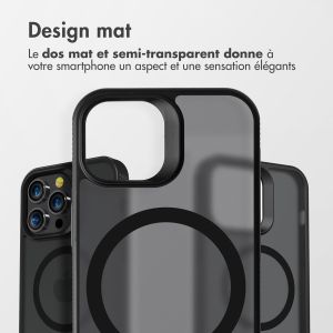 Accezz Coque Givrée Robuste avec MagSafe iPhone 14 Pro Max - Noir