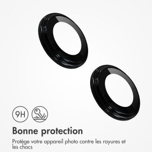 iMoshion ﻿Lot de 2 protections d'objectif de caméra iPhone 13 - Noir