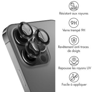 iMoshion ﻿Lot de 2 protections d'objectif de caméra iPhone 13 Pro / 13 Pro Max - Noir
