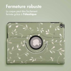 iMoshion Coque tablette Design rotatif à 360° iPad 6 (2018) / iPad 5 (2017) / Air 2 (2014) / Air 1 (2013)- Green Flowers