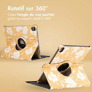 iMoshion Coque tablette Design rotatif à 360° iPad Air 5 (2022) / Air 4 (2020) - Yellow Flowers