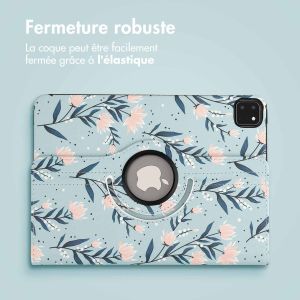 iMoshion Coque tablette Design rotatif à 360° iPad Pro 11 (2018 - 2022) - Flowers