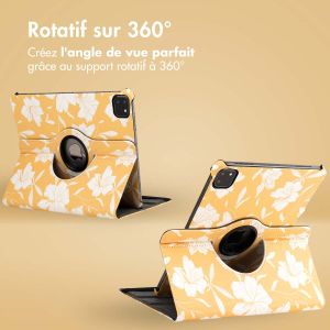 iMoshion Coque tablette Design rotatif à 360° iPad Pro 11 (2018 - 2022) - Yellow Flowers
