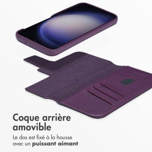Accezz Étui de téléphone portefeuille en cuir 2-en-1 avec MagSafe Samsung Galaxy S23 - Heath Purple