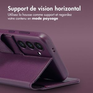 Accezz Étui de téléphone portefeuille en cuir 2-en-1 avec MagSafe Samsung Galaxy S24 - Heath Purple