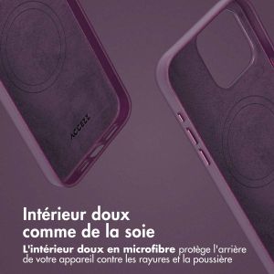 Accezz Étui de téléphone portefeuille en cuir 2-en-1 avec MagSafe iPhone 15 Pro Max - Heath Purple