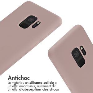 iMoshion Coque en silicone avec cordon Samsung Galaxy S9 - Sand Pink