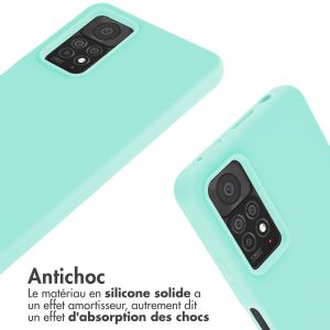 iMoshion Coque en silicone avec cordon Xiaomi Redmi Note 11 Pro  - Menthe verte