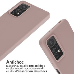 iMoshion Coque en silicone avec cordon Xiaomi Redmi Note 11 Pro - Sand Pink