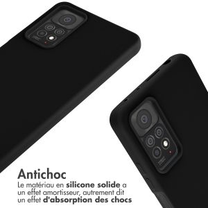 iMoshion Coque en silicone avec cordon Xiaomi Redmi Note 11 Pro - Noir