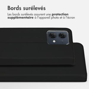 Accezz Étui de téléphone portefeuille Wallet Motorola Moto G84 - Noir
