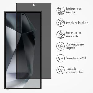 Accezz Protection d'écran en verre trempé Privacy Samsung Galaxy S24 Ultra