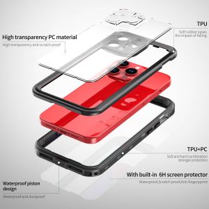 Redpepper Coque imperméable Dot Plus iPhone 15 Pro Max - Noir