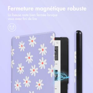 iMoshion Design Slim Hard Sleepcover avec support Kobo Elipsa 2E - Flowers Distance
