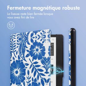 iMoshion Design Slim Hard Sleepcover avec support Kobo Elipsa 2E - Flower Tile