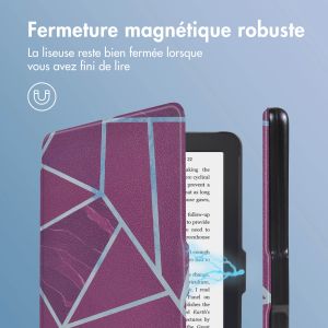 iMoshion Design Slim Hard Sleepcover Kobo Clara 2E / Tolino Shine 4 - Bordeaux Graphic