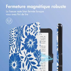 iMoshion Design Slim Hard Sleepcover Kobo Clara 2E / Tolino Shine 4 - Flower Tile
