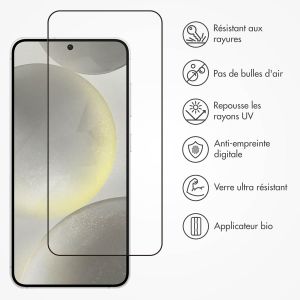 Accezz Protecteur d'écran intégral triple résistance avec applicateur Samsung Galaxy S24 - Transparent