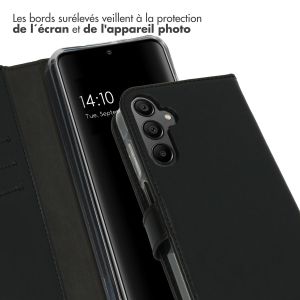 Selencia Étui de téléphone portefeuille en cuir véritable Samsung Galaxy A15 (5G/4G) - Noir
