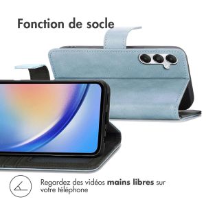 iMoshion Étui de téléphone portefeuille Luxe Samsung Galaxy A35 - Bleu clair