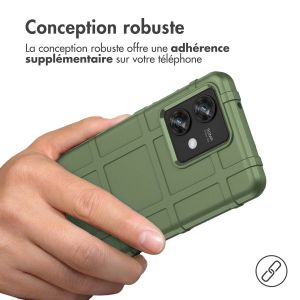 iMoshion Coque Arrière Rugged Shield Motorola Edge 40 Neo - Vert foncé