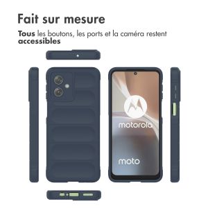 iMoshion Coque arrière EasyGrip Motorola Moto G54 - Bleu foncé