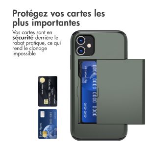 iMoshion Coque arrière avec porte-cartes iPhone 11 - Vert foncé